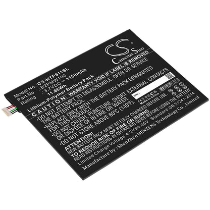 3.85V, 3150mAh, Li-Polymer Battery fits Htc, P510, 12.1275Wh