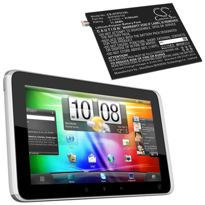 3.85V, 3150mAh, Li-Polymer Battery fits Htc, P510, 12.1275Wh