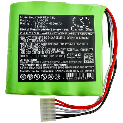 9.6V, 4000mAh, Ni-MH Battery fits Rose, Epg-0244-2, 38.4Wh