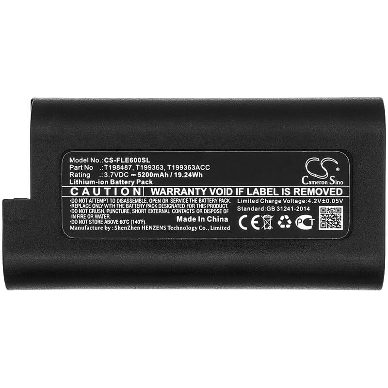 3.7V, 5200mAh, Li-ion Battery fits Flir, E33, E40, 19.24Wh