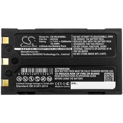 3.7V, 5200mAh, Li-ion Battery fits Ridgid, 37888, 40798, 19.24Wh