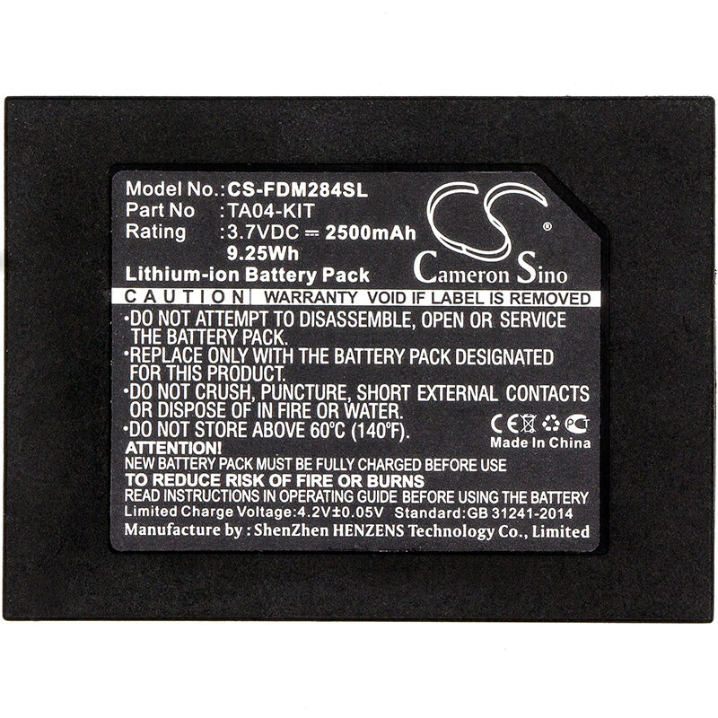 3.7V, 2500mAh, Li-ion Battery fits Flir, Dm284, Dm284 Imaging Multimeter, 9.25Wh