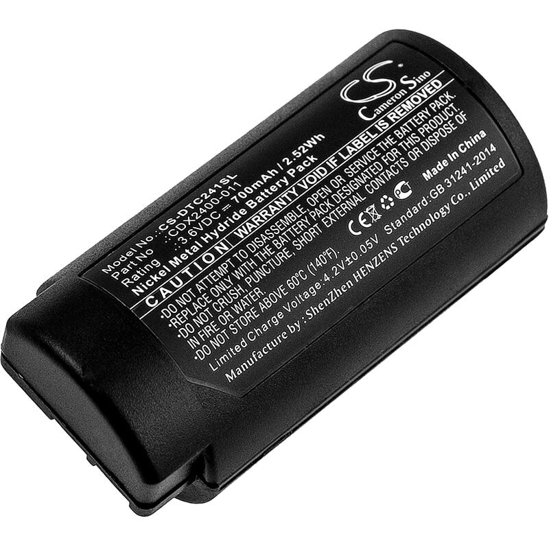 3.6V, 700mAh, Ni-MH Battery fits Cordex, Toughpix I, Toughpix Ii Trident, 2.52Wh