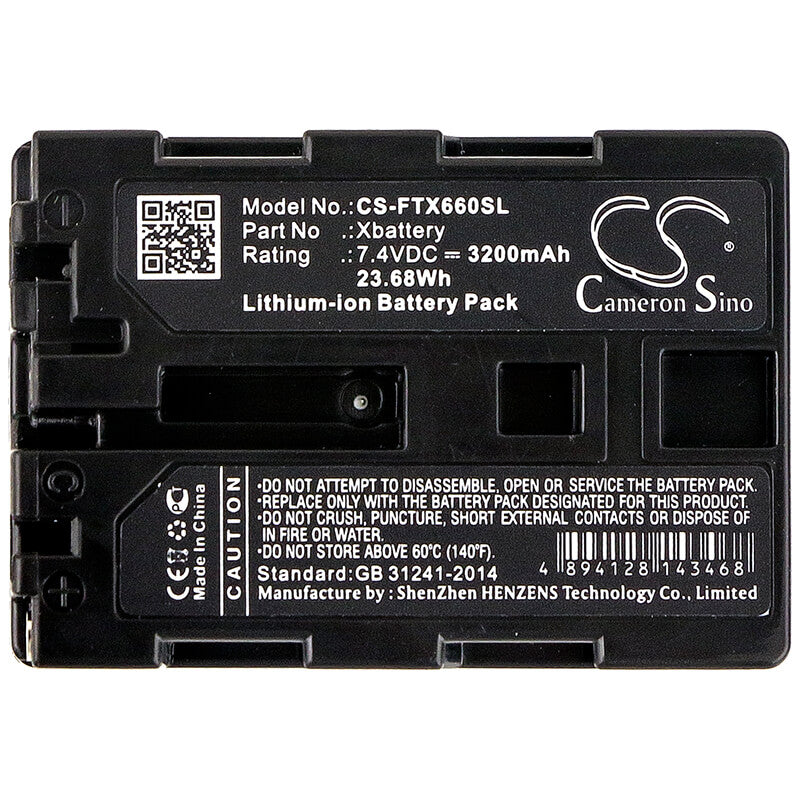 7.4V, 3200mAh, Li-ion Battery fits Fluke, Tix1000, Tix620, 23.68Wh