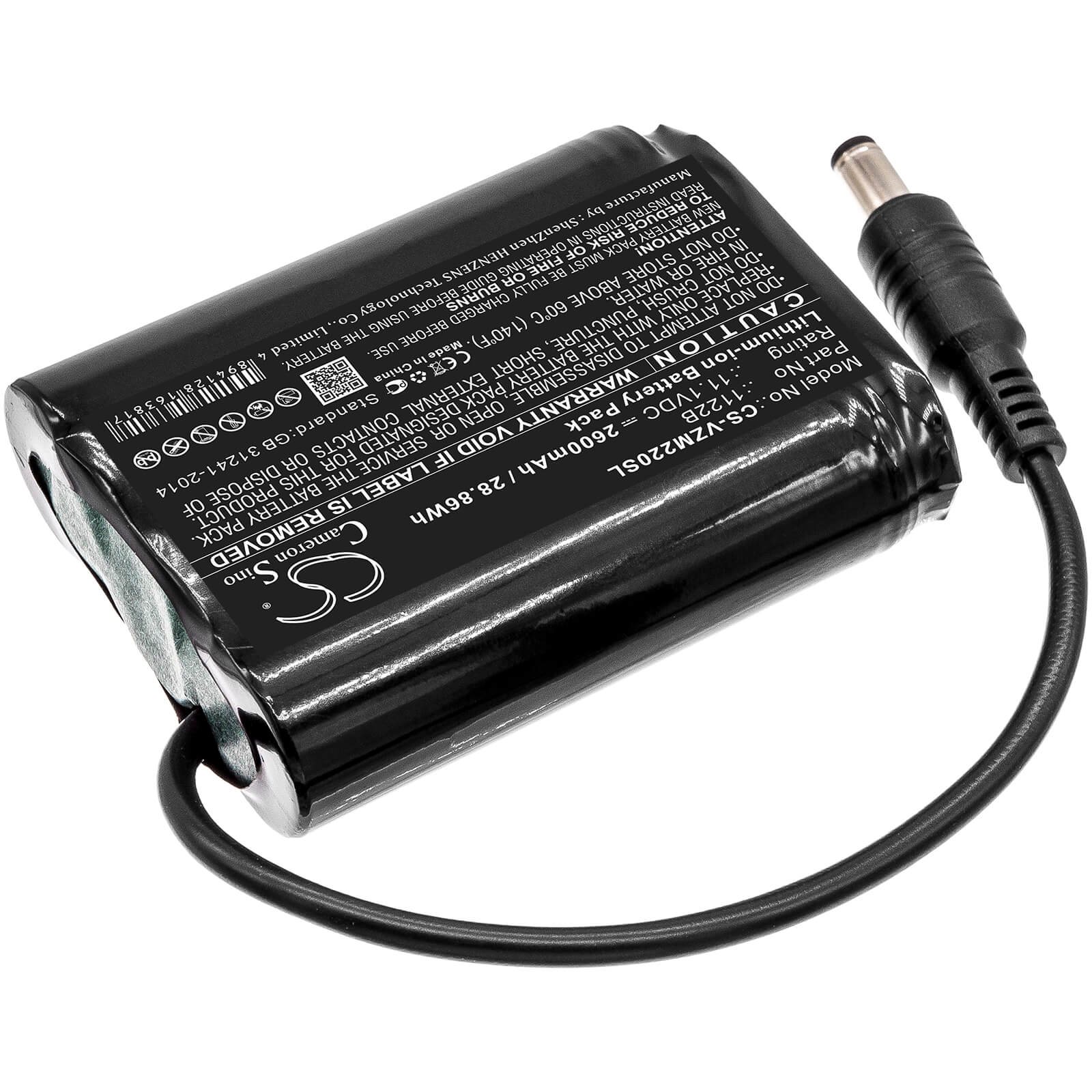 11.1V, 2600mAh, Li-ion Battery fits Venture Heat, Mc-1645, Zmcb2200, 28.86Wh