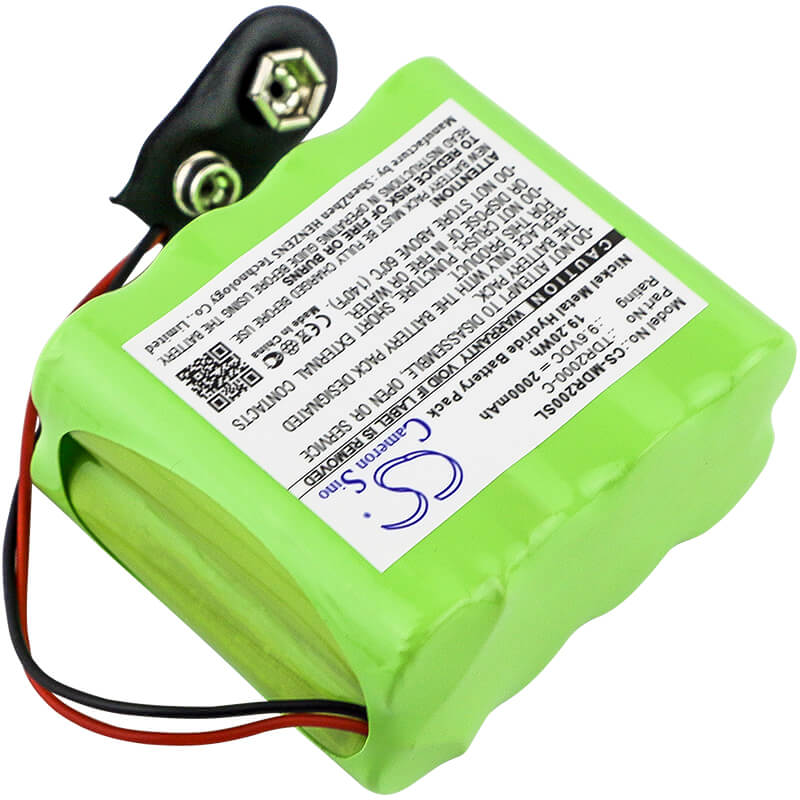 9.6V, 2000mAh, Ni-MH Battery fits Megger, Tdr2000/2r Echometer, Time Domain Reflectometer Megg, 19.2Wh