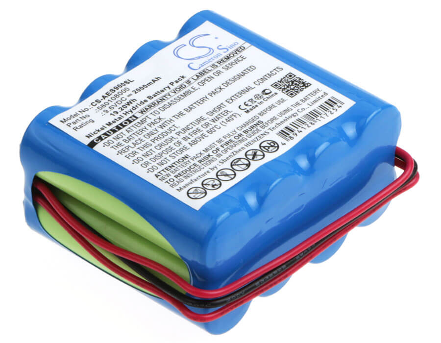 9.6V, 2000mAh, Ni-MH Battery fits Acroprint, 175, 175 Full Power Reserve, 19.2Wh