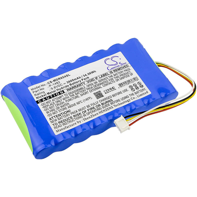 9.6V, 3600mAh, Ni-MH Battery fits Chuvin Arnoux, Ca 6543 Insulation Tester, 34.56Wh