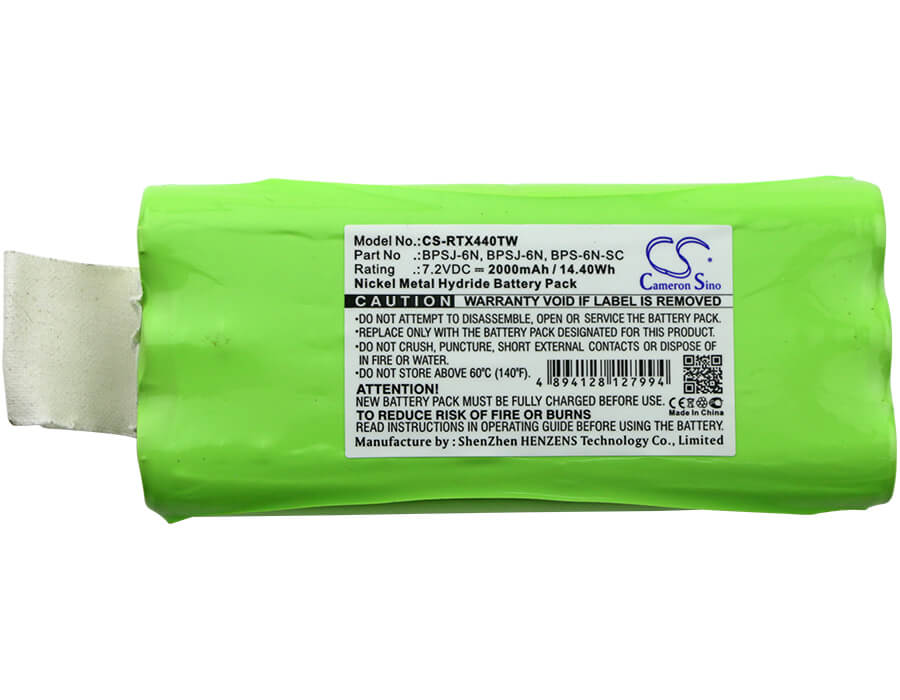 7.2V, 2000mAh, Ni-MH Battery fits Ritron, Jmx 441d, Jmx Ii, 14.4Wh
