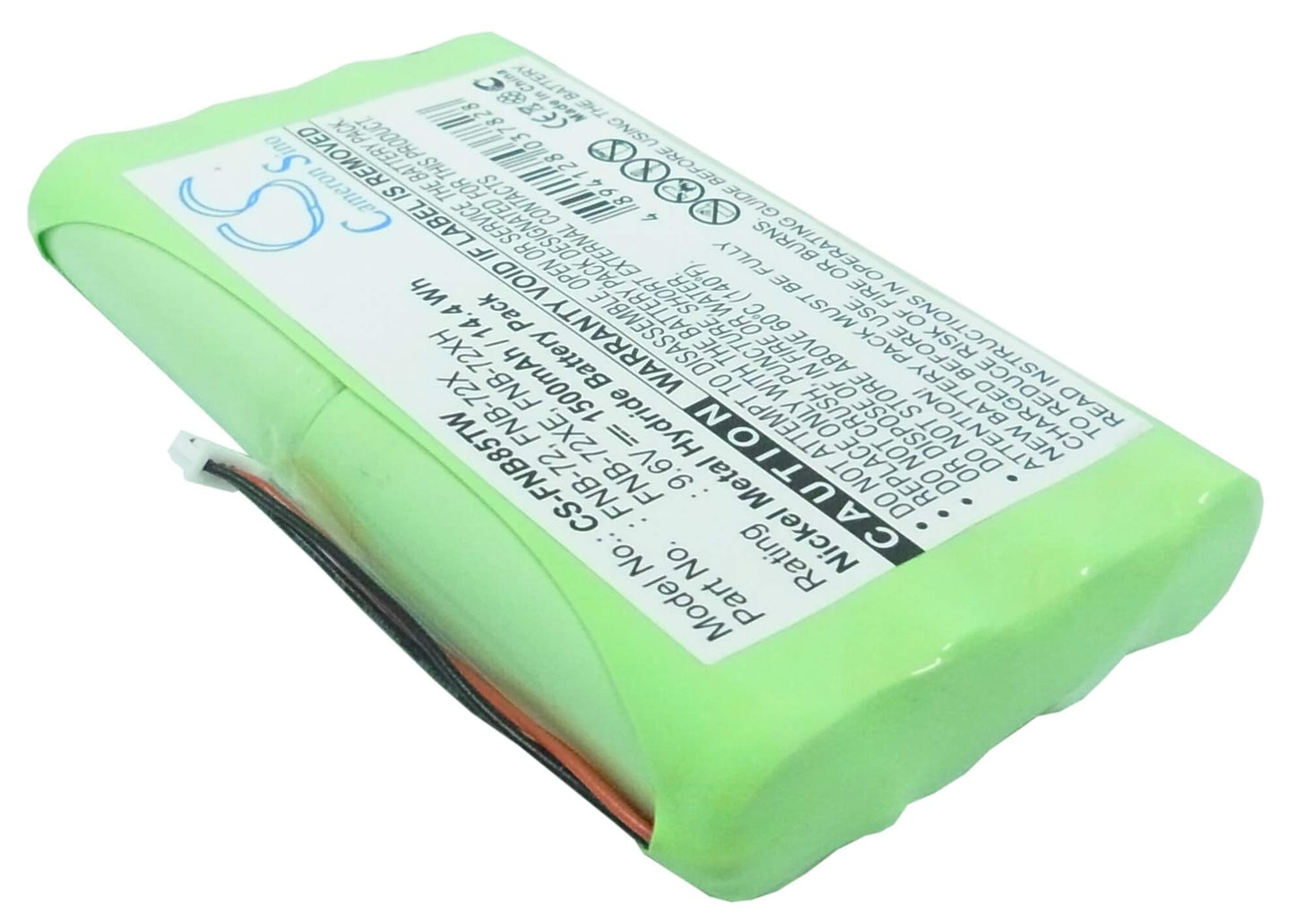 9.6V, 1500mAh, Ni-MH Battery fits Yaesu, Ft-817, Ft-817nd, 14.4Wh