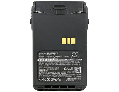 7.4V, 1600mAh, Li-ion Battery fits Motorola, Dp3441, Dp3441e, 11.84Wh