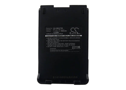7.2V, 1800mAh, Li-ion Battery fits Icom, Ic-e85, Ic-f50, 12.96Wh
