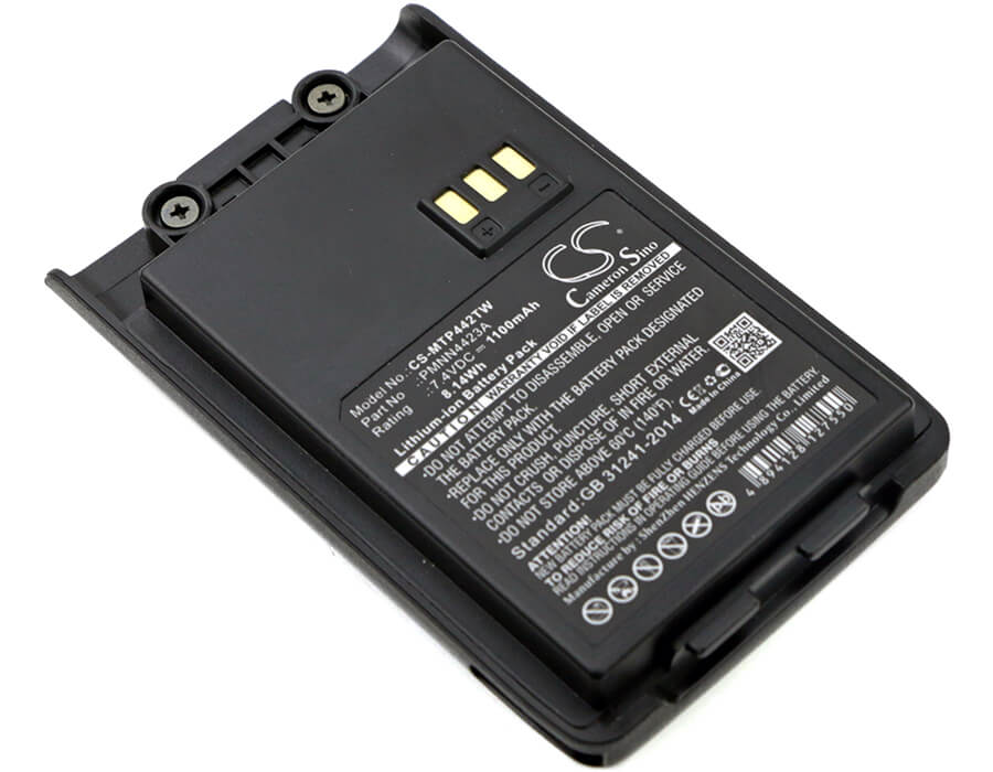 7.4V, 1100mAh, Li-ion Battery fits Motorola, Mag One Q11, Mag One Q5, 8.14Wh