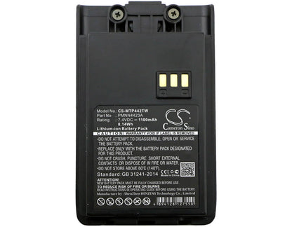 7.4V, 1100mAh, Li-ion Battery fits Motorola, Mag One Q11, Mag One Q5, 8.14Wh