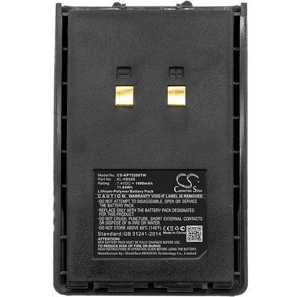 7.4V, 1600mAh, Li-Polymer Battery fits Kirisun, Pt4200, Pt-4200, 11.84Wh