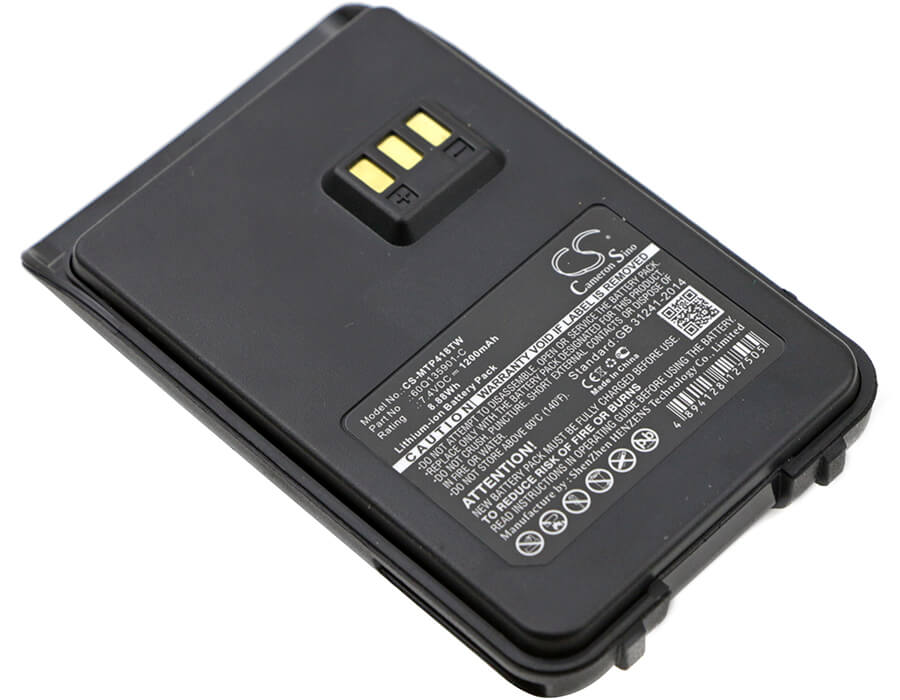 7.4V, 1200mAh, Li-ion Battery fits Motorola, Smp-418, Smp-458, 8.88Wh