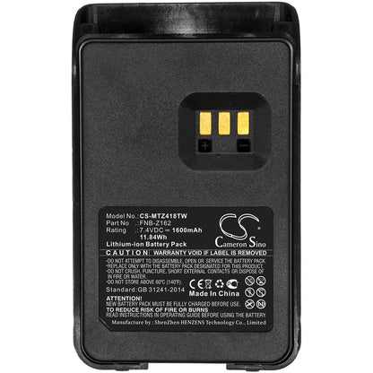 7.4V, 1600mAh, Li-ion Battery fits Motorola, Magone V418d, Magone V468, 11.84Wh