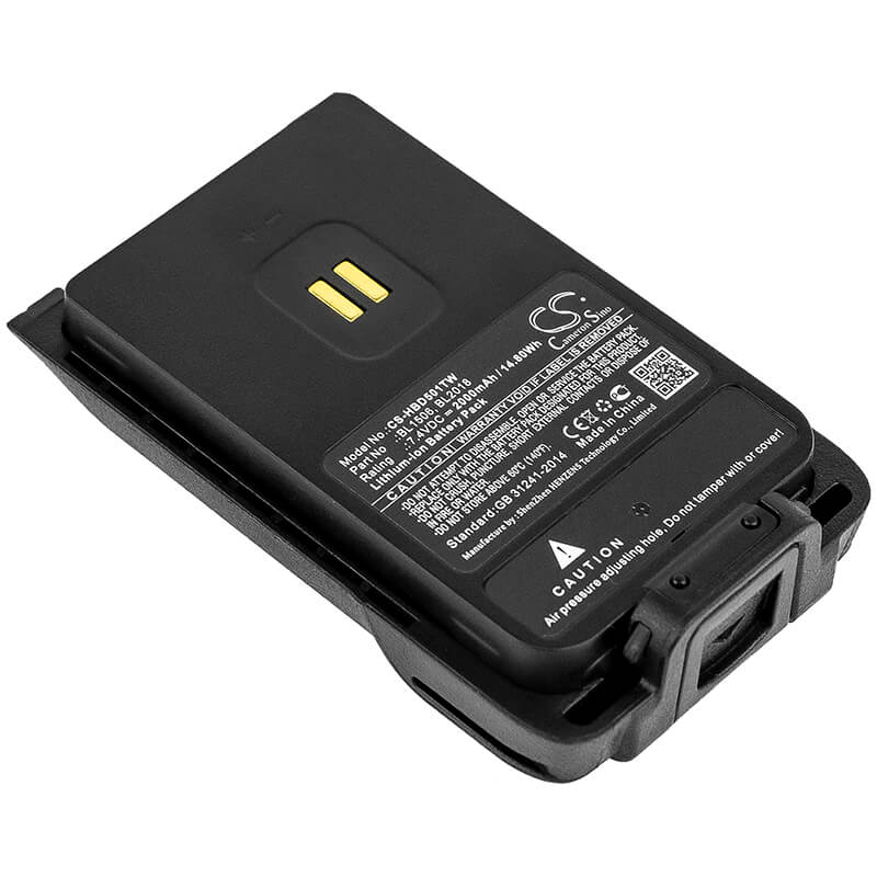 7.4V, 2000mAh, Li-ion Battery fits Hytera, Bd500, Bd505, 14.8Wh