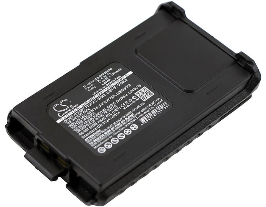 7.4V, 1200mAh, Li-ion Battery fits Baofeng, Bf-f8 Plus, Bf-f8+, 8.88Wh