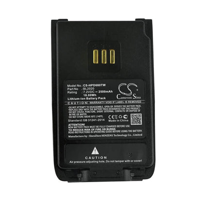 7.2V, 2500mAh, Li-ion Battery fits Hytera, Pd402, Pd412, 18Wh
