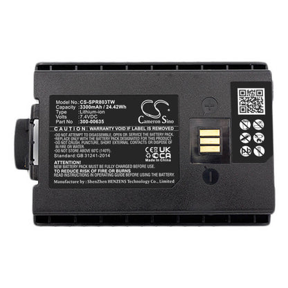 7.4V, 3300mAh, Li-ion Battery fits Simoco-sepura, Stp8000, Stp8030, 24.42Wh