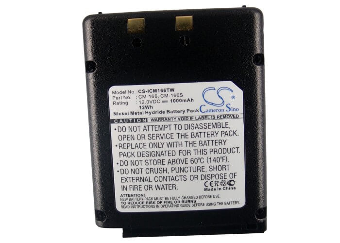 12.0V, 1000mAh, Ni-MH Battery fits Icom, Ic-a22, Ic-a22e, 12Wh