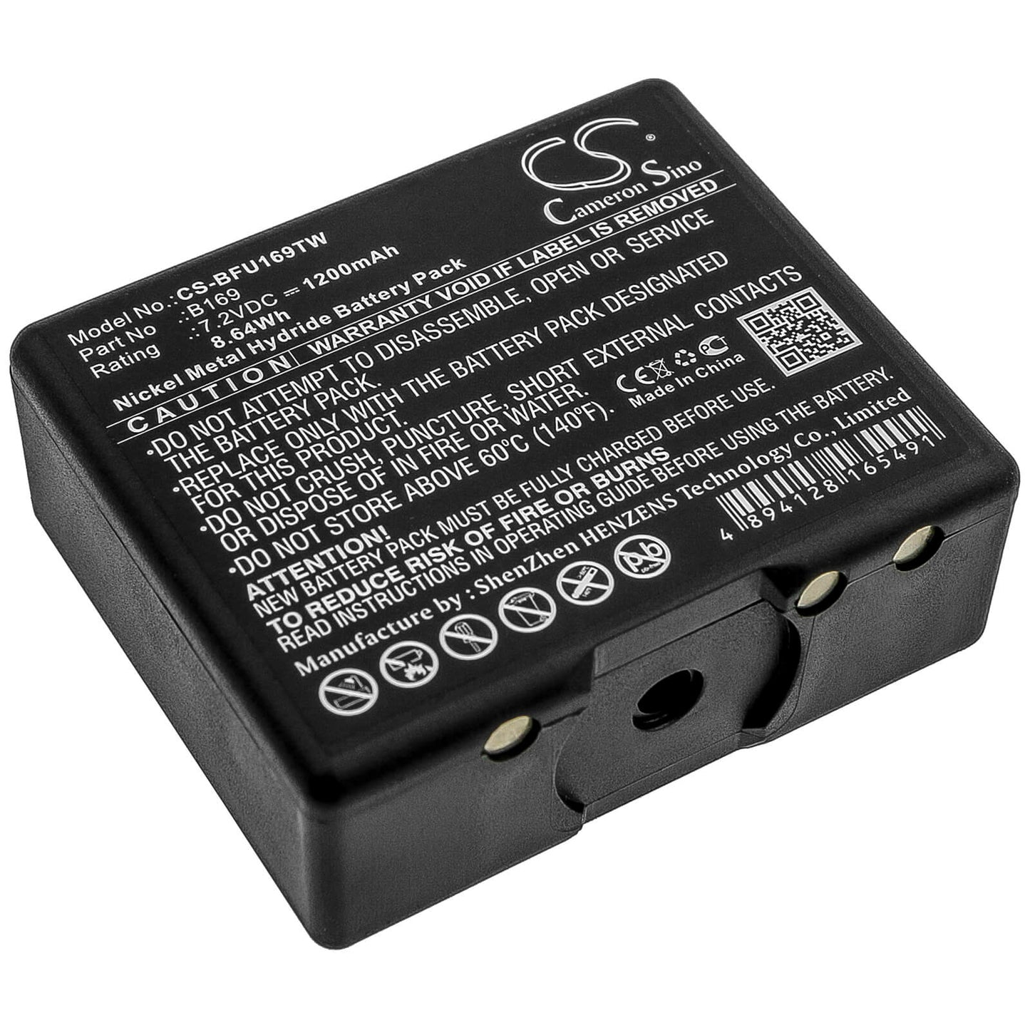 7.2V, 1200mAh, Ni-MH Battery fits Bosch, Fug11b, Hfg169, 8.64Wh