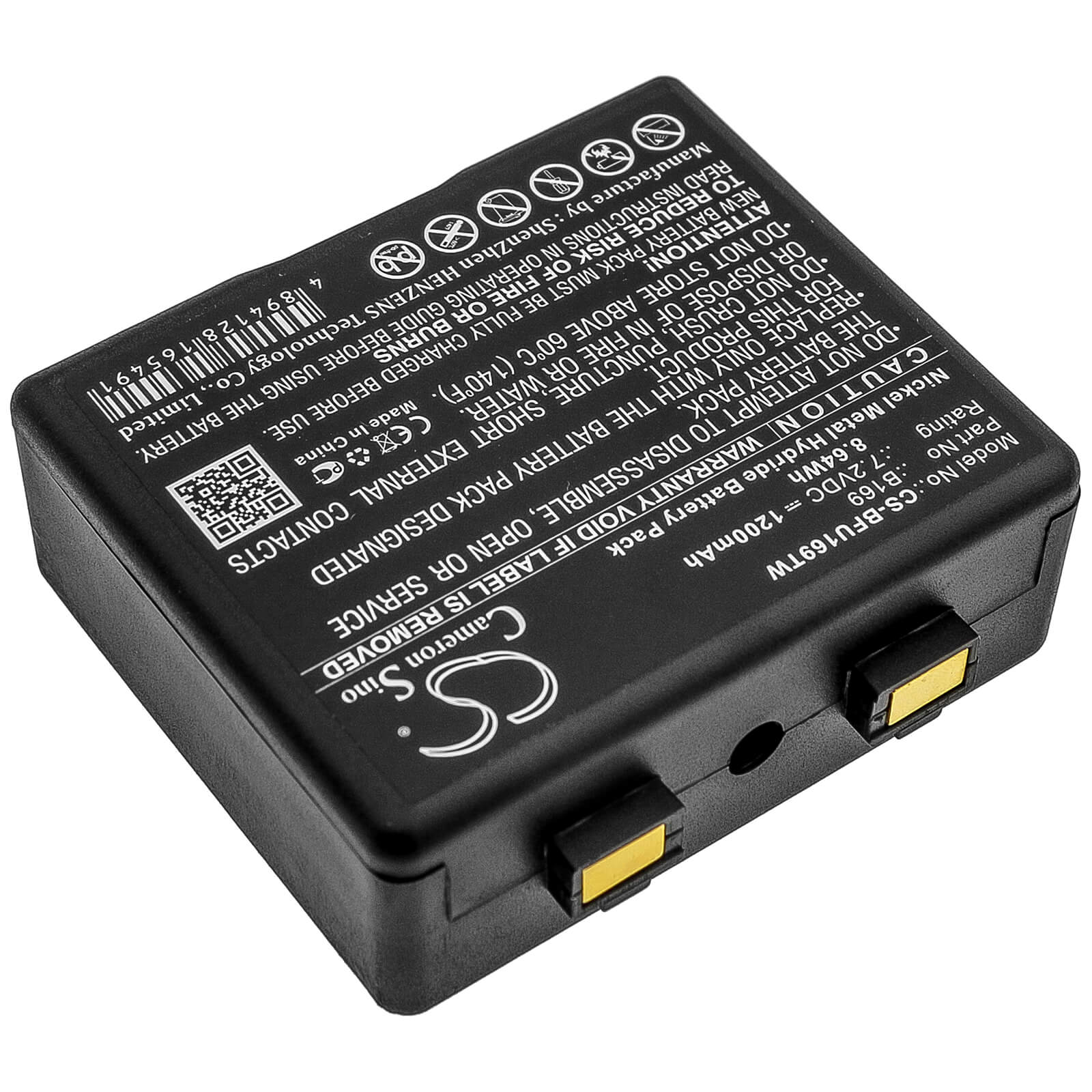 7.2V, 1200mAh, Ni-MH Battery fits Aeg, Teleport K, 8.64Wh