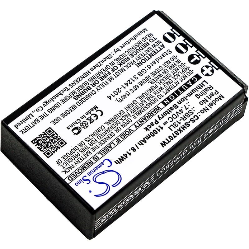 7.4V, 1100mAh, Li-ion Battery fits Horizon, Hx870, Hx870e, 8.14Wh