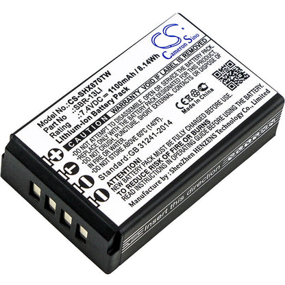 7.4V, 1100mAh, Li-ion Battery fits Standard Horizon, Hx870, Hx870e, 8.14Wh
