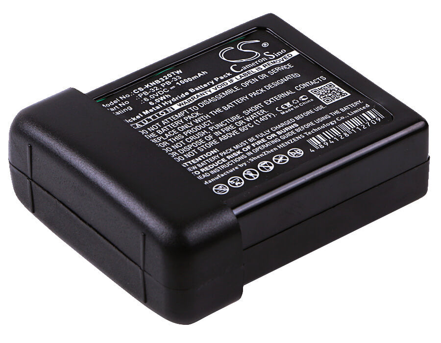 6.0V, 1000mAh, Ni-MH Battery fits Kenwood, H-79a, Th-208, 6Wh