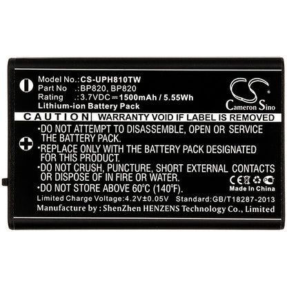 3.7V, 1500mAh, Li-ion Battery fits Uniden, Uh810, Uh810s, 5.55Wh