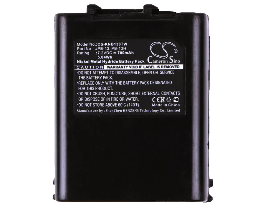 7.2V, 700mAh, Ni-MH Battery fits Kenwood, Th-26at, Th-27, 5.04Wh