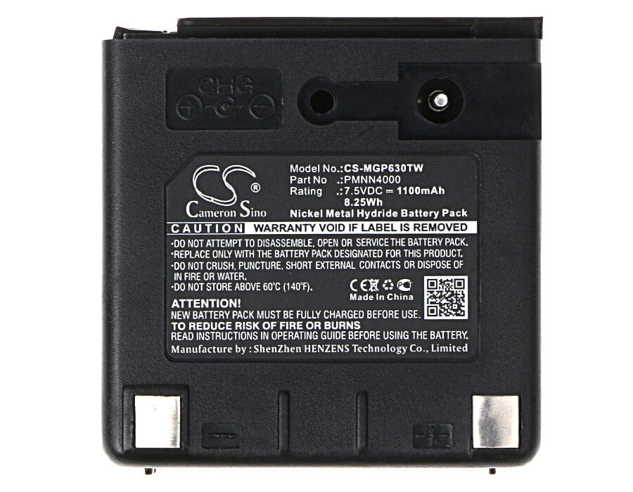 7.5V, 1100mAh, Ni-MH Battery fits Motorola, Gp688, Gp-688, 8.25Wh