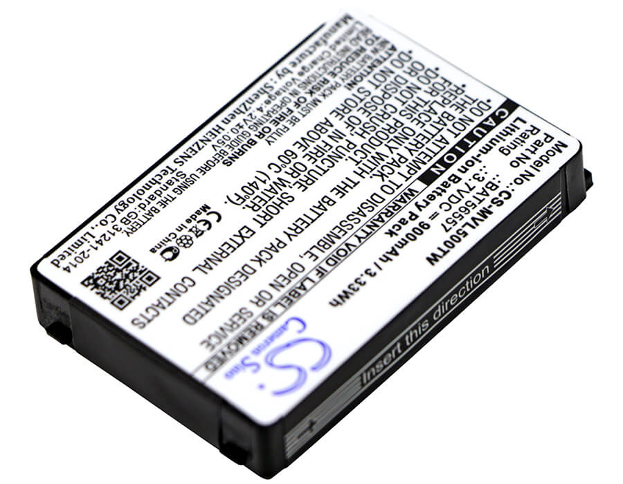 3.7V, 900mAh, Li-ion Battery fits Motorola, Cls1000, Cls1100, 3.33Wh