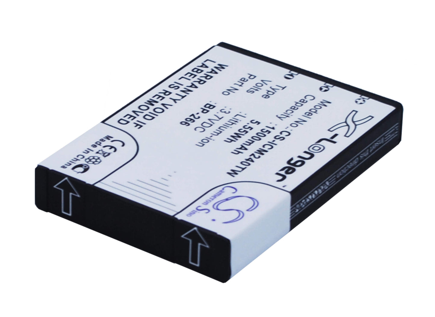 3.7V, 1500mAh, Li-ion Battery fits Icom, Ic-m23, Ic-m24, 5.55Wh