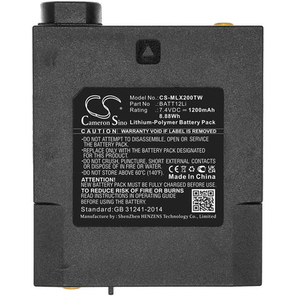 7.4V, 1200mAh, Li-Polymer Battery fits Midland, G7 Pro, Gxt2000, 8.88Wh