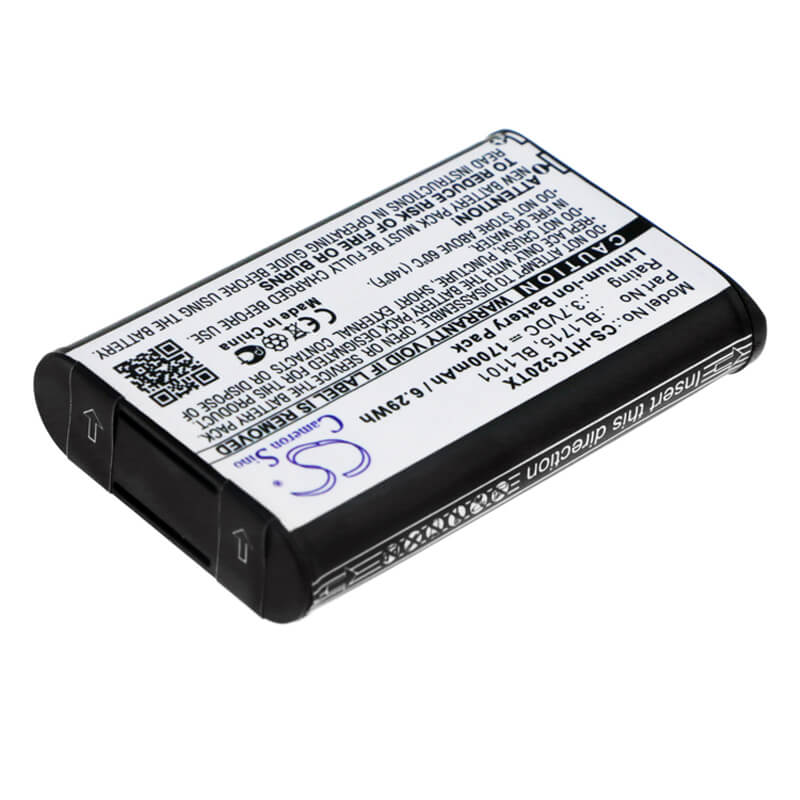 3.7V, 1700mAh, Li-ion Battery fits Hyt, Tc-320, Tc-320u, 6.29Wh