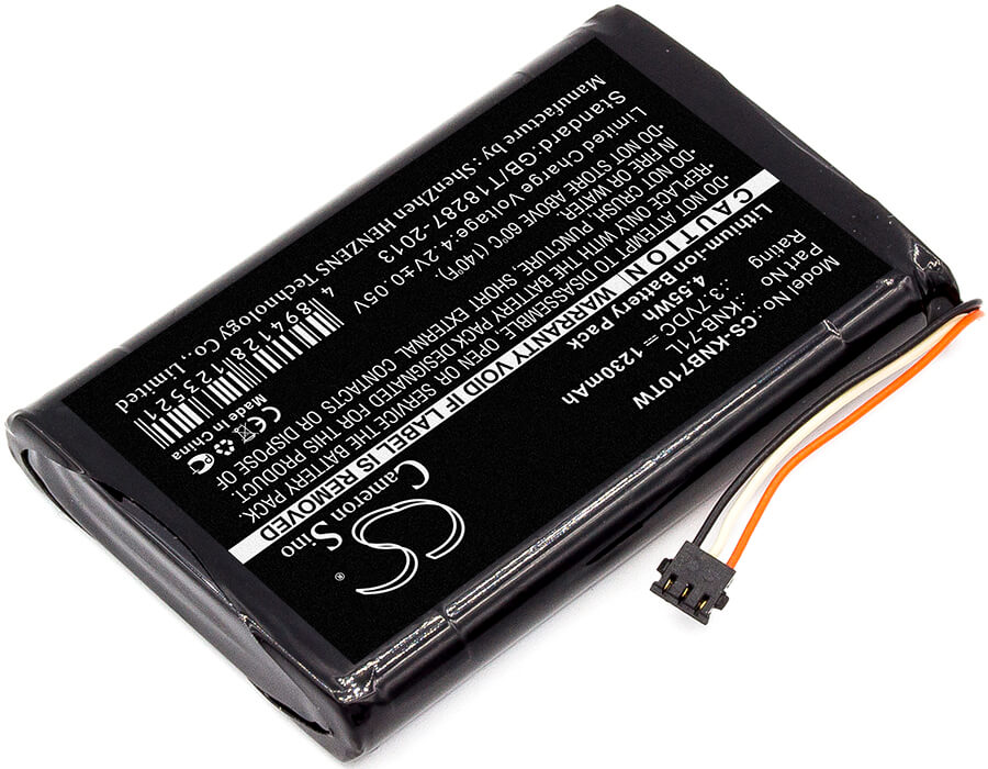 3.7V, 1230mAh, Li-ion Battery fits Kenwood, Pkt-03k, Pkt-23, 4.551Wh