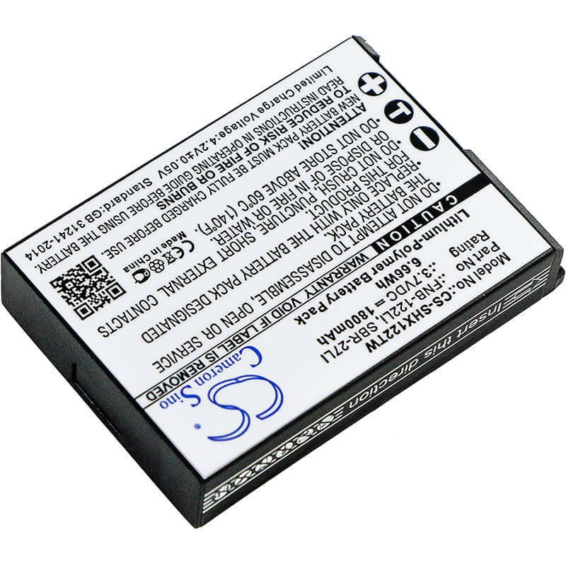 3.7V, 1800mAh, Li-Polymer Battery fits Standard Horizon, Hx300, 6.66Wh