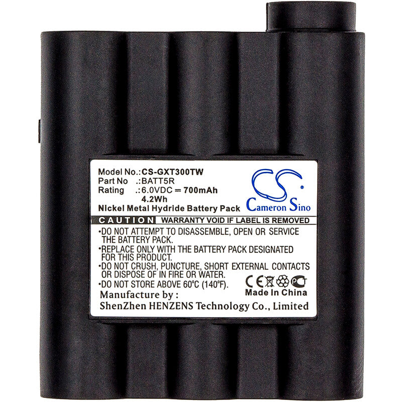 6.0V, 700mAh, Ni-MH Battery fits Midland, G7 Mag, G7 Xt, 4.2Wh