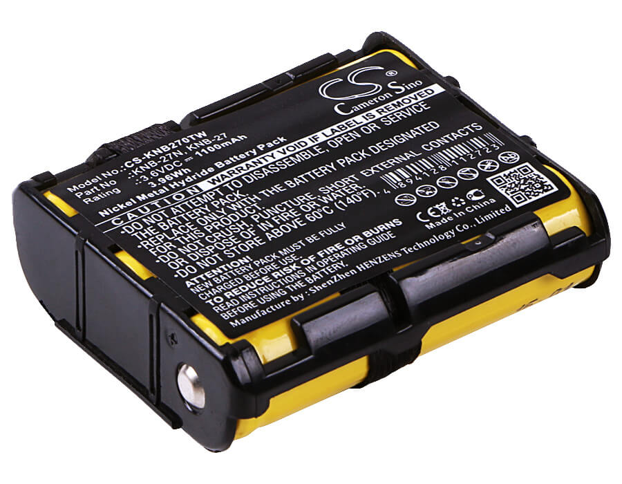 3.6V, 1100mAh, Ni-MH Battery fits Kenwood, Tk-3130, Tk-3131, 3.96Wh