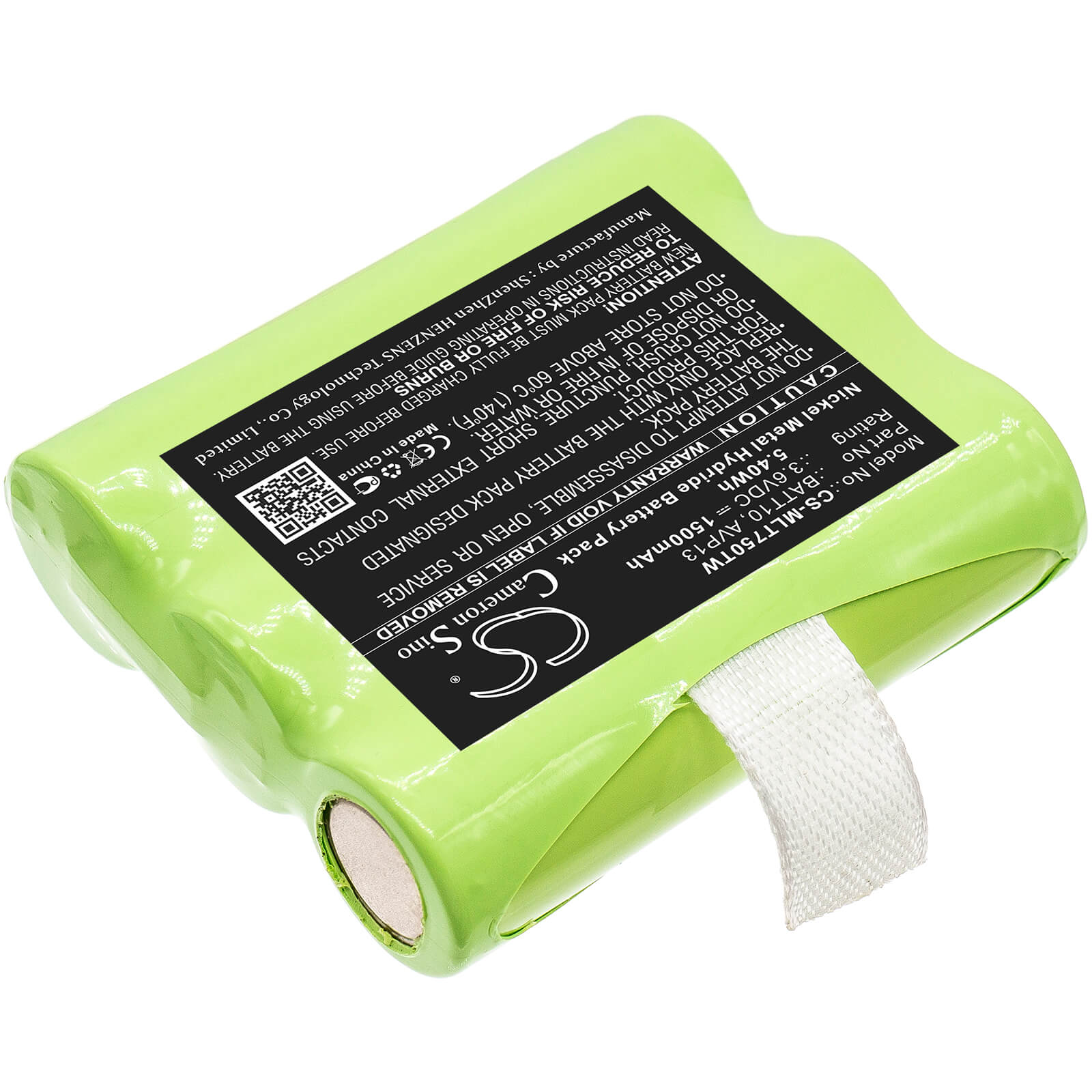 3.6V, 1500mAh, Ni-MH Battery fits Midland, T71, T75, 5.4Wh
