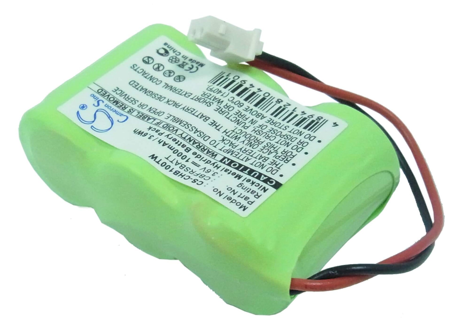 3.6V, 1000mAh, Ni-MH Battery fits Chatter Box, 100afh 2/3a, Cbfrs Batt, 3.6Wh