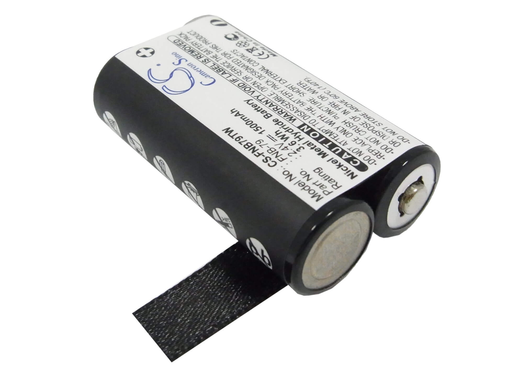 2.4V, 1500mAh, Ni-MH Battery fits Yaesu, Vr-120, Vr-120d, 3.6Wh