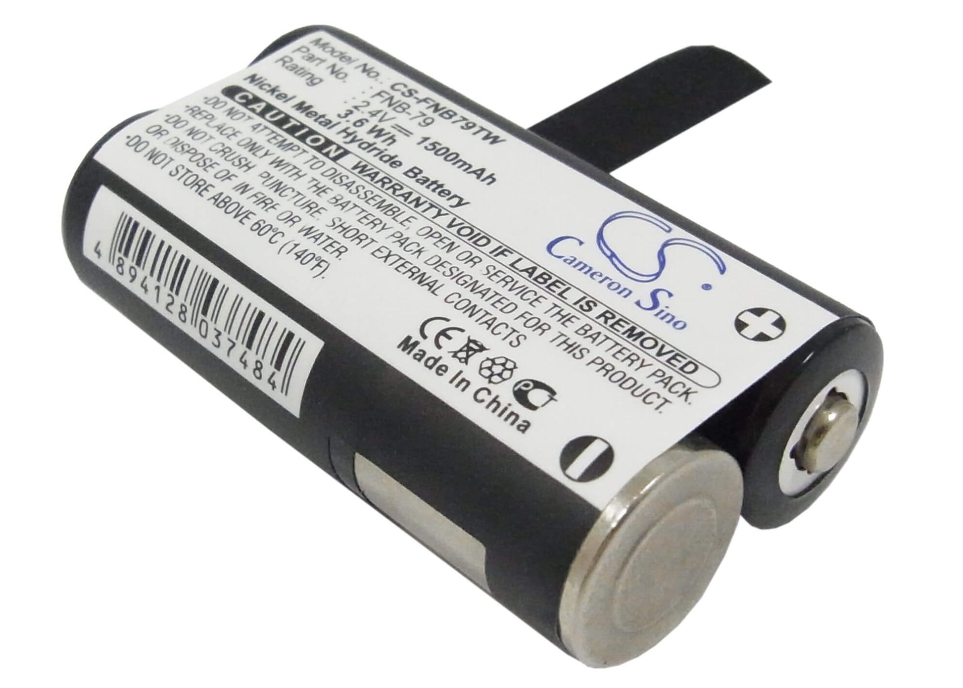 2.4V, 1500mAh, Ni-MH Battery fits Yaesu, Vr-120, Vr-120d, 3.6Wh