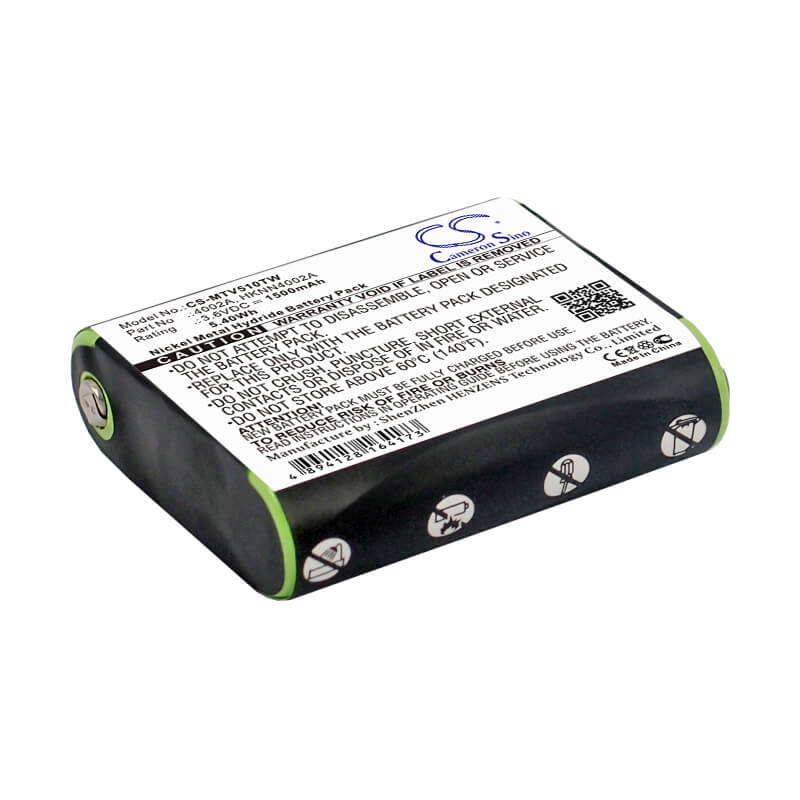3.6V, 1500mAh, Ni-MH Battery fits Motorola, Em1000, Em1000r, 5.4Wh