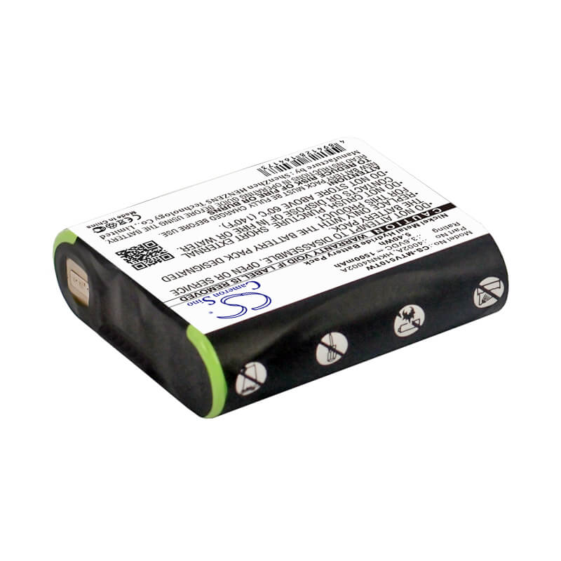 3.6V, 1500mAh, Ni-MH Battery fits Motorola, Em1000, Em1000r, 5.4Wh