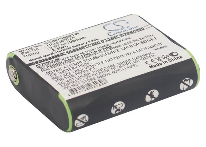 3.6V, 700mAh, Ni-MH Battery fits Motorola, Em1000, Em1000r, 2.52Wh