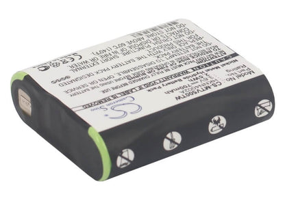 3.6V, 700mAh, Ni-MH Battery fits Motorola, Em1000, Em1000r, 2.52Wh